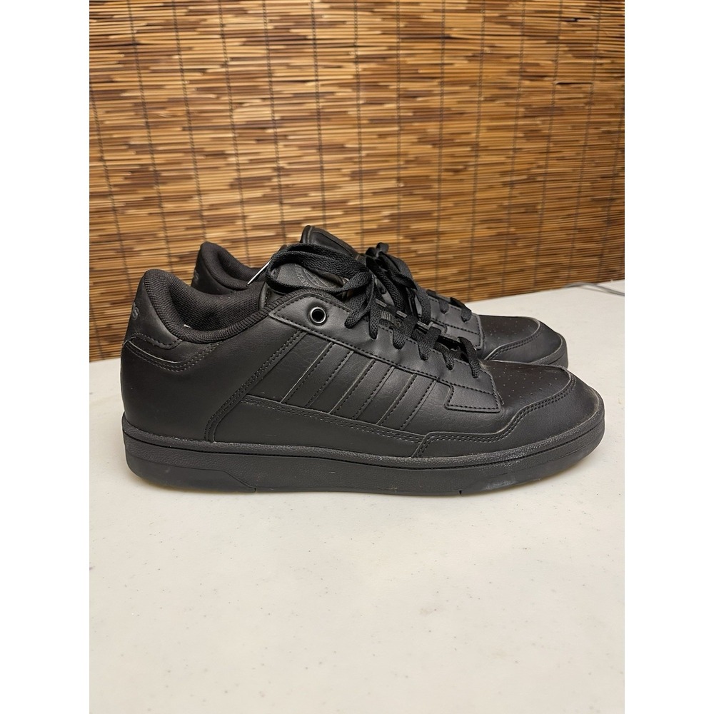 adidas Rapid Court Low Triple Black Mens Sneaker Size 11 Black Carbon JS2224